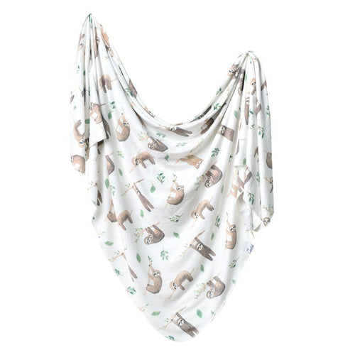 Noah Knit Swaddle Blanket-Copper Pearl
