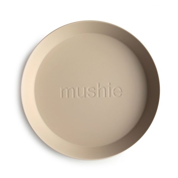 Round Dinnerware Plates, Set of 2 (Vanilla)