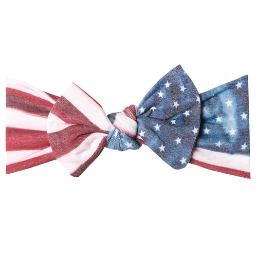 Patriot Knit Headband Bow