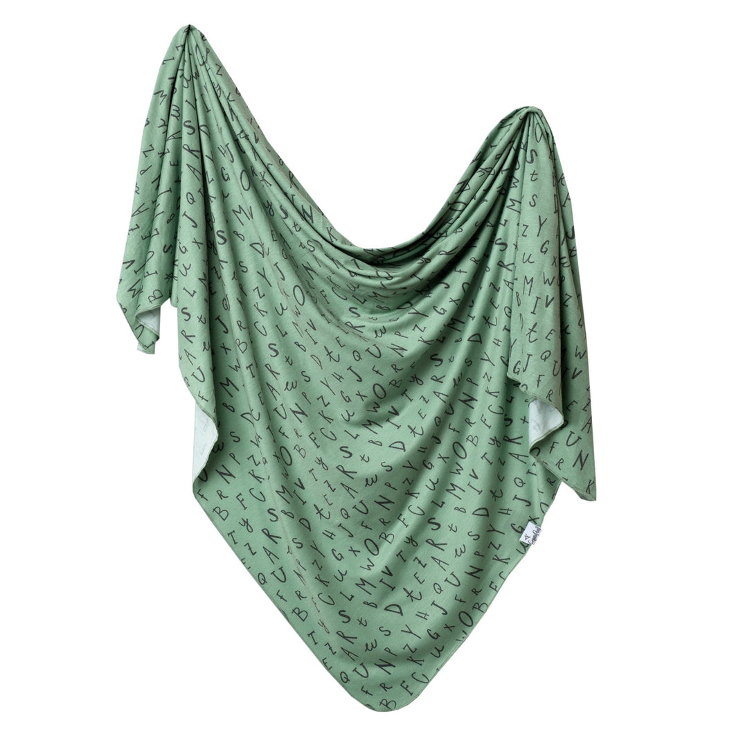 Poe Knit Swaddle Blanket-Copper Pearl