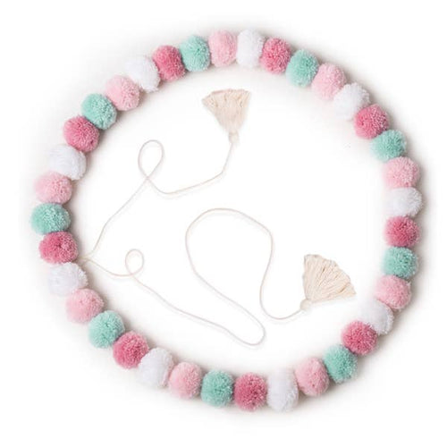 Pom Pom Garland Confetti Pink