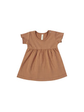 Short Sleeve Baby Dress-Rust