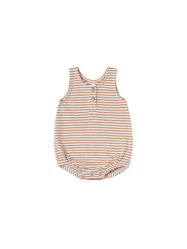 Sleeveless Bubble-Rust Striped