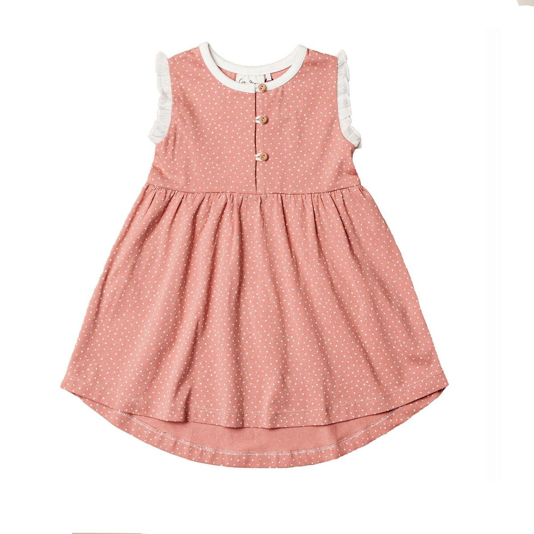 Ruffle Tank Button Dress Dots-City Mouse