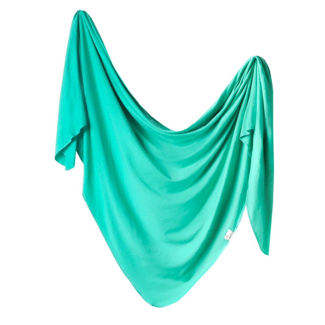 Spout Knit Swaddle Blanket-Copper Pearl