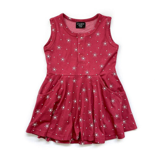 Star Swoop Dress - Red