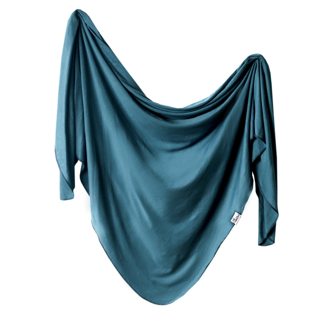 Steel Knit Swaddle Blanket-Copper Pearl