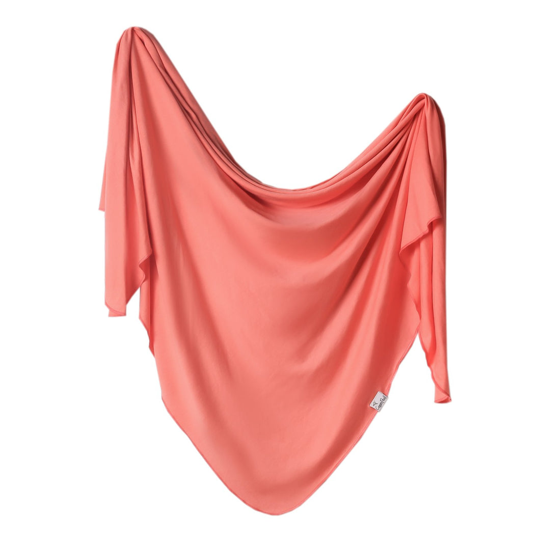 Stella Knit Swaddle Blanket-Copper Pearl