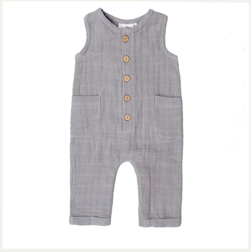 Tank Long Romper Silver