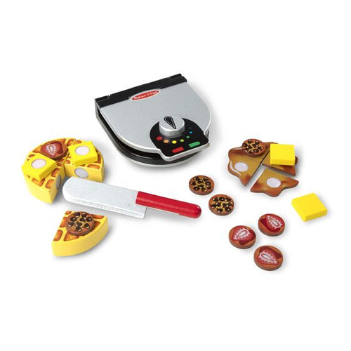 Wooden Press & Serve Waffle Set