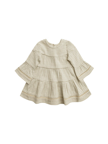 Belle Dress | Basil Stripe