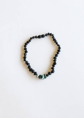 Raw Black Amber + Raw Turquoise Jasper 11 inch