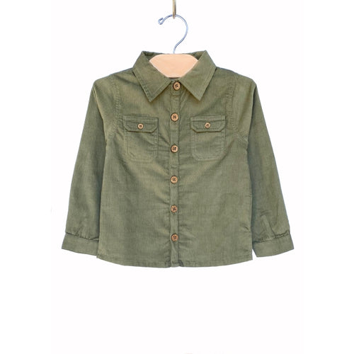 Button Shirt- Corduroy Olive