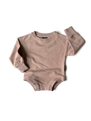 CREWNECK ONEPIECE - DUSTY PLUM