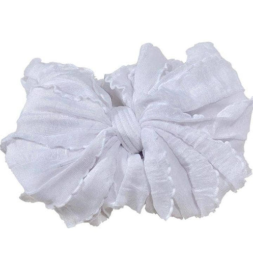 White Ruffled Headband