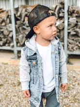 Gray Hooded Denim Jacket - Little Bipsy Collection
