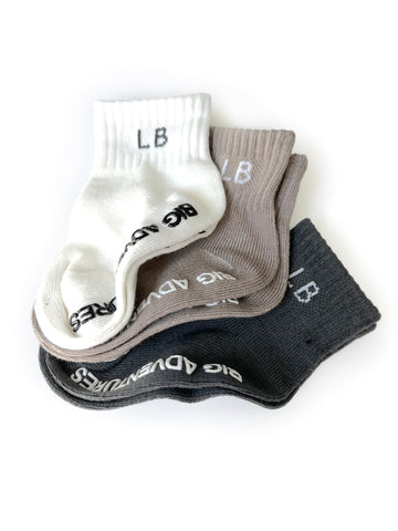 SOCK 3-PACK - PEWTER MIX