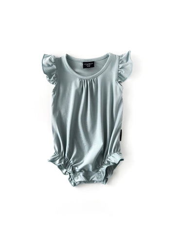 FLUTTER SLEEVE ONEPIECE - SEA GLASS