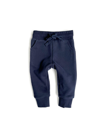 EMBROIDERED JOGGER - NAVY