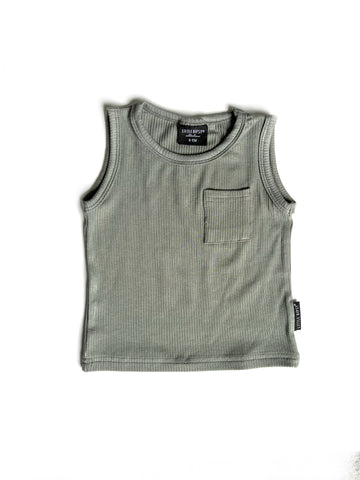 RIBBED TANK - FERN