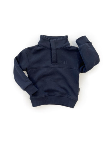 MOCK NECK PULLOVER - NAVY