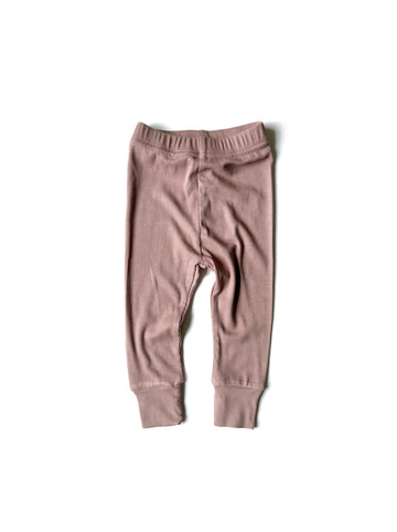 Ribbed Leggings - Dusty Plum Little Bipsy