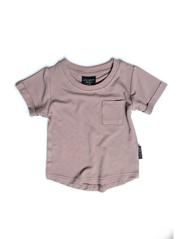 POCKET TEE - DUSTY PLUM Little Bipsy