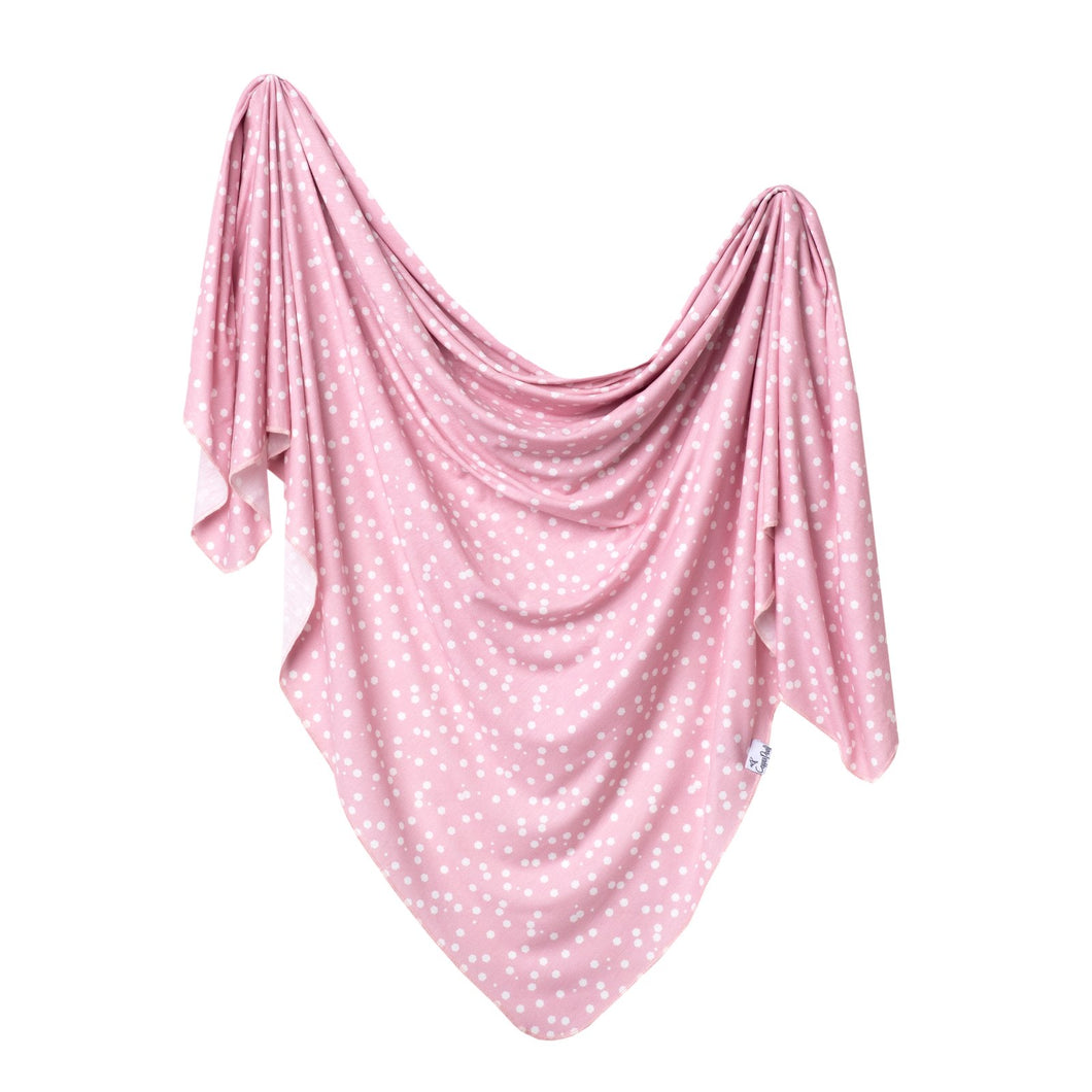 Lucy Knit Swaddle Blanket-Copper Pearl