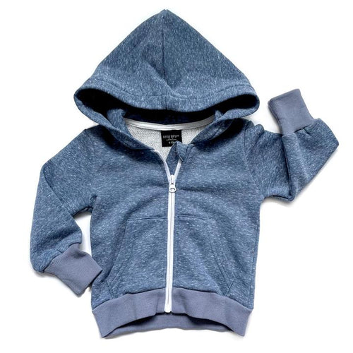 Washed Zip Hoodie - Navy
