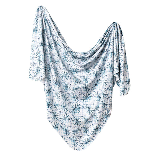 Indigo Knit Swaddle Blanket-Copper Pearl