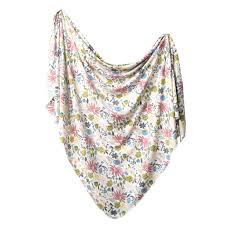 Olive Knit Swaddle Blanket-Copper Pearl