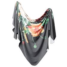 Raven Knit Swaddle Blanket-Copper Pearl
