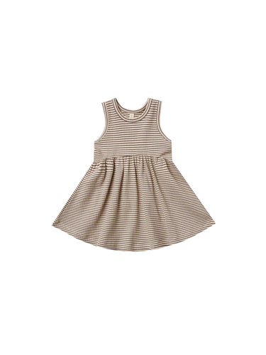 Quincy Mae ribbed tank dress charcoal stripe