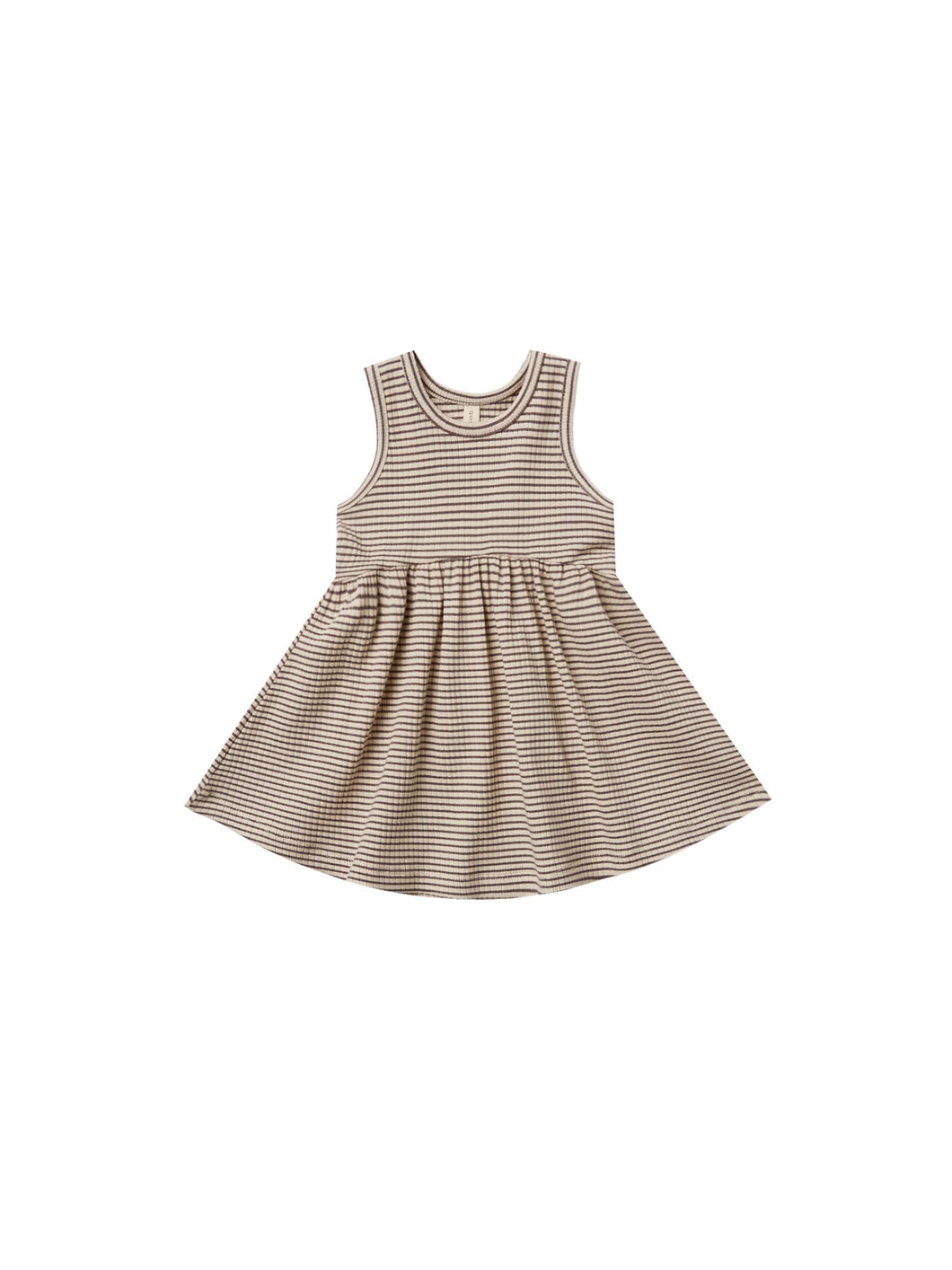 Quincy Mae ribbed tank dress charcoal stripe