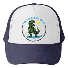Too Legit To Quit White/Navy Trucker Hat