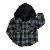 Hooded Flannel - Pewter