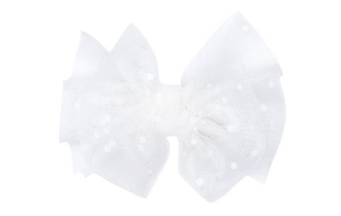 TULLE FAB CLIP: white